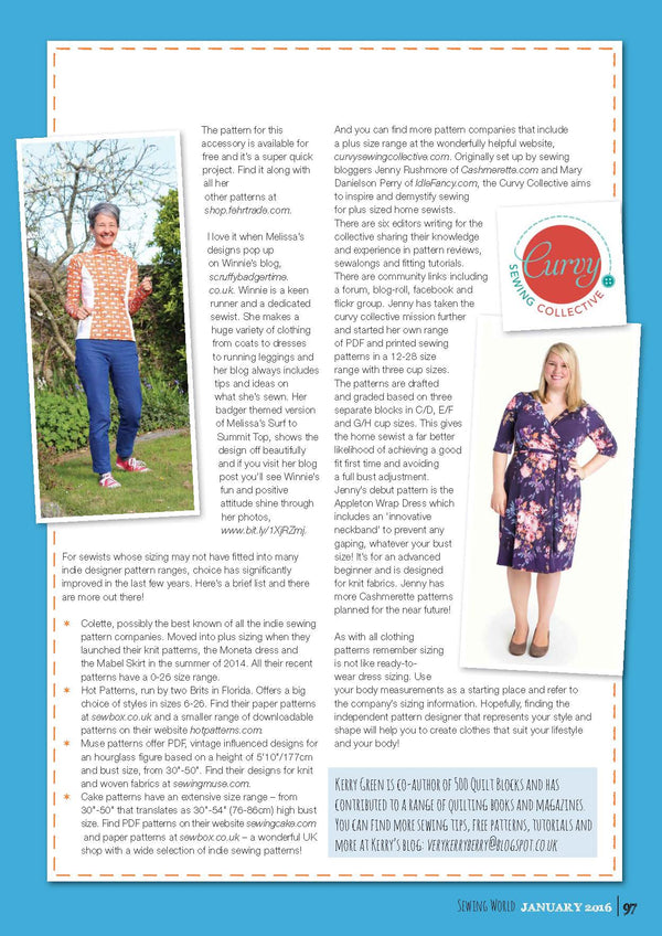 Sewing World, UK, February 2016