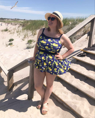This swimsuit is the Ipswich Swimsuit sewing pattern from Cashmerette.