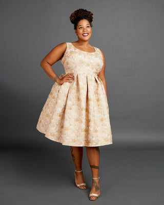 beige pattern dress Shelly Dress, 14 | Tan | Women's Dresses