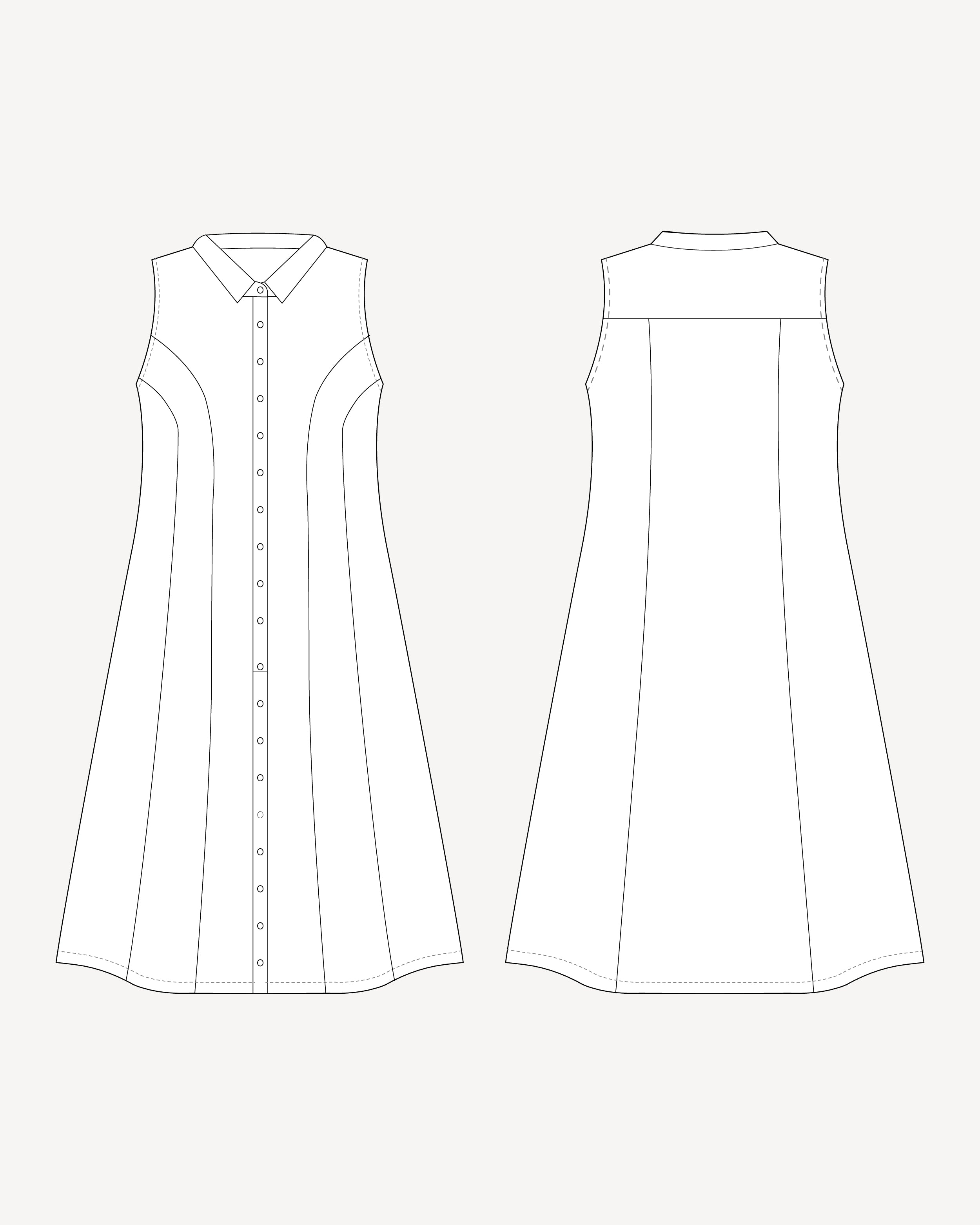 button up shirt dress pattern Harrison Shirtdress 12-32 PDF pattern PDF Full Pattern (all pattern pieces)