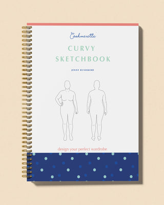 Cashmerette Curvy Sketchbook on a beige background