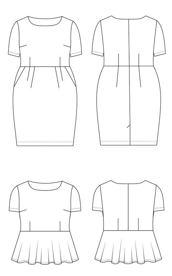 Rivermont Dress & Top 12-32 PDF pattern