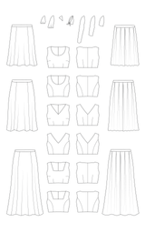 Upton Dress & Skirt Plus Mix & Match Expansion Pack 0-16 PDF pattern