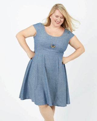 This dress is the Upton Dress & Skirt sewing pattern from Cashmerette.