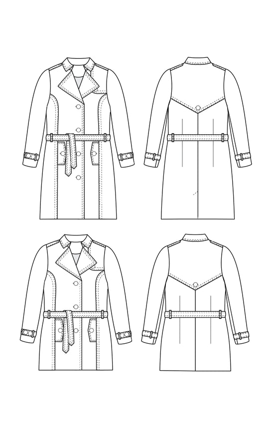 Chilton Trench Coat 12-32 PDF pattern