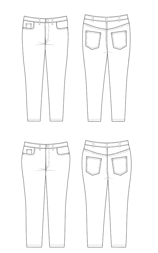 Ames Jeans 12-32 printed pattern
