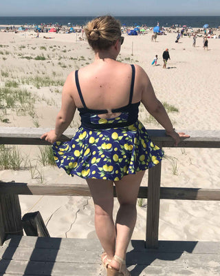 This swimsuit is the Ipswich Swimsuit sewing pattern from Cashmerette.
